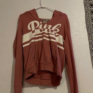 Pink v neck hoodie